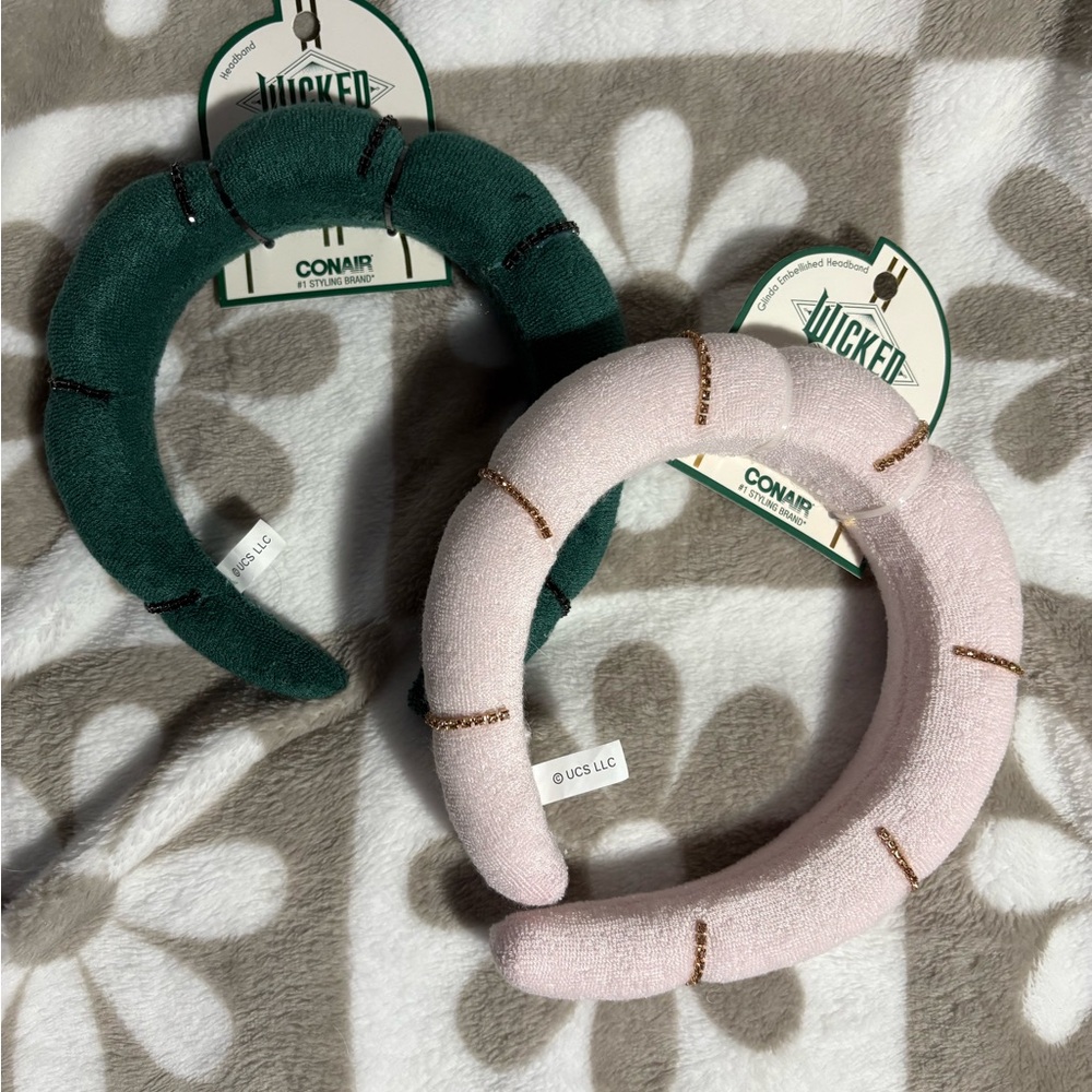 Conair Wicked Padded Headbands in Green and Pink